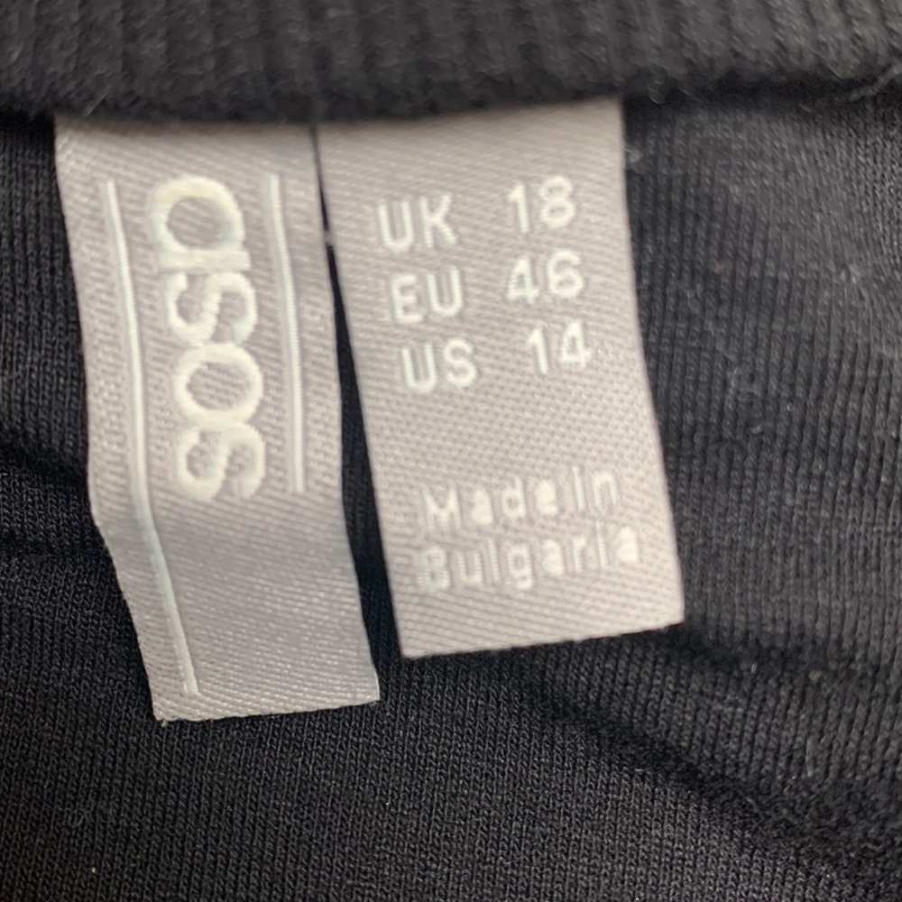 ASOS Long Maxi Dress Black Sleeveless Size 14 - Picture 5 of 6